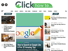 Tablet Screenshot of clickhowto.com